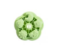 (Green) 5 Grid Silicone Baby Food Making Mould Lightweight Portable Sturdy Material Mould For Making Steamed Cakes Cheese