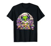 Green Alien Cottura Cosmica Biscotti Pasticceria Maglietta