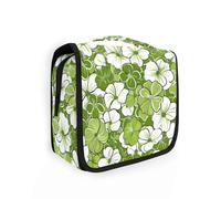 Green and FLOWERs Borsa cosmetica con gancio appeso Borsa cosmetica portatile per borsa verticale autoportante