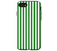Green and White Striped Line Pattern Trendy Minimalist Custodia per iPhone SE (2020) / 7/8
