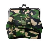 Green Army Digital Camouflage Stampato Microfibra PU Leather Wallet Kiss Lock Mini Pouch per il Rossetto Key Change Organizzazione