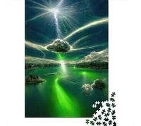 Green Aurora Sky Puzzle Giochi 1000 Pezzi Regalo Per Amore E Amico Arte Interesting Puzzle Adulti Foto 70x50cm/1000pcs