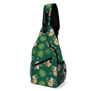 Green Banana Leaves Cute S-Loth Donna Uomo Sling Bag Multitasche Zaino Monospalla Antifurto Borsas A Spalla Per Outdoor Campeggio Viaggio