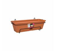 Elho Green Basics Trough Allin1 50 - Fioriera per Balcone esterno - Ø 49.0 x H 16.5 cm - Marrone/Mild Terra