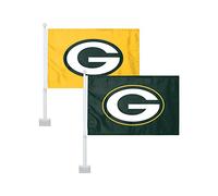 Green Bay Packers NFL - Confezione da 2 bandiere per auto