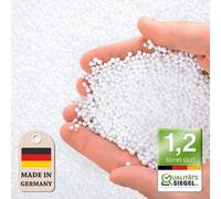 Green Bean® 1 Litri di Alta qualità Micro Perle EPS 0,5-1 mm, di Produzione Tedesca per Imbottitura a Sacco di Pouf, Confezione di Ricarica per Cuscini e microperle