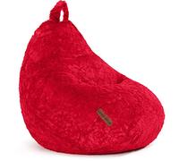 Green Bean© Peluche Beanbag 60x45x45cm - Cuscino per interni 120L riempimento accogliente e lavabile - Cuscino da pavimento pouf sedia sgabello