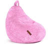 Green Bean© Peluche Beanbag 60x45x45cm - Cuscino per interni 120L riempimento accogliente e lavabile - Cuscino da pavimento pouf sedia sgabello