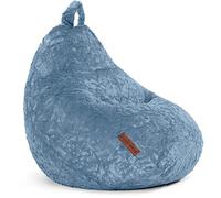Green Bean© Peluche Beanbag 60x45x45cm - Cuscino per interni 120L riempimento accogliente e lavabile - Cuscino da pavimento pouf sedia sgabello