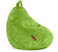 Green Bean© Peluche Beanbag 60x45x45cm - Cuscino per interni 120L riempimento accogliente e lavabile - Cuscino da pavimento pouf sedia sgabello