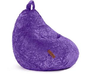 Green Bean© Peluche Beanbag 60x45x45cm - Cuscino per interni 120L riempimento accogliente e lavabile - Cuscino da pavimento pouf sedia sgabello