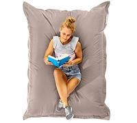Green Bean© Poltrona a sacco 120x160cm 270 Litri Bambini & Adulti Imbottitura Perle EPS Gigante Grande Esterno Lavabile Impermeabile Cuscino per sdraiarsi per pavimento Sedia Grigio Talpa