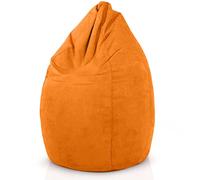 Green Bean© Poltrona a Sacco con Schienale 60x60x90cm - Cuscino per Interni 220Lt riempimento Accogliente e Lavabile - Cuscino da Pavimento Pouf Sedia Sgabello