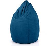 Green Bean© Poltrona a sacco con schienale 60x60x90cm - Cuscino per interni 220Lt riempimento accogliente e lavabile - Cuscino da pavimento pouf sedia sgabello