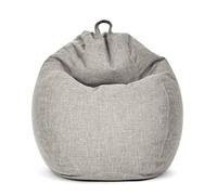 Green Bean© poltrona a sacco da interni 200 litri imbottitura perle EPS accogliente, e lavabile - Tessuto da interno Cuscino a terra Cuscino per sdraiarsi sedersi Poltrona lounge Grigio Argento