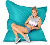 Green Bean© Poltrona a Sacco da Interni XXL 140x180cm 380 Lt Imbottitura in Perle EPS per Bambini e Adulti Cuscino Gigante Lavabile Resistente alle intemperie Sedia Cuscino per Pavimento Turchese