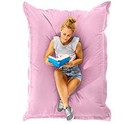 Green Bean© Poltrona a sacco XXL 140x180cm 380 Litri Bambini & Adulti Imbottitura Perle EPS Gigante Grande Esterno Lavabile Impermeabile Cuscino per sdraiarsi per pavimento Sedia Rosa
