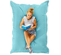 Green Bean© Poltrona a sacco XXL 140x180cm 380 Litri Bambini & Adulti Imbottitura Perle EPS Gigante Grande Esterno Lavabile Impermeabile Cuscino per sdraiarsi per pavimento Sedia Acquamarina