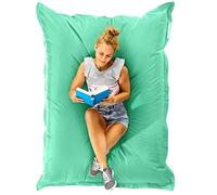 Green Bean© Poltrona a Sacco XXL 140x180cm 380 Litri Bambini & Adulti Imbottitura Perle EPS Gigante Grande Esterno Lavabile Impermeabile Cuscino per sdraiarsi per Pavimento Sedia Verde Menta
