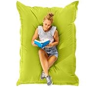 Green Bean© Poltrona a sacco XXL 140x180cm 380 Litri Bambini & Adulti Imbottitura Perle EPS Gigante Grande Esterno Lavabile Impermeabile Cuscino per sdraiarsi per pavimento Sedia Verde chiaro