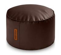 Green Bean© pouf di seduta rotondo in similpelle in 3 colori - 43 x 30 cm - complemento perfetto per il beanbag - cubo di seduta cuscino di seduta sgabello di seduta Marrone scuro