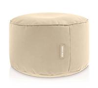 Green Bean© Sgabello a sacco 25x45cm con imbottitura in perle EPS Pouf Cuscino Poggiapiedi per poltrona a sacco Cuscino per pavimento bambini e adulti solleva le gambe siediti Beige