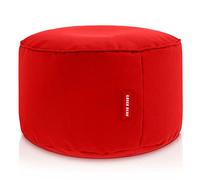Green Bean© Sgabello a sacco 25x45cm con imbottitura in perle EPS Pouf Cuscino Poggiapiedi per poltrona a sacco Cuscino per pavimento bambini e adulti solleva le gambe siediti Rosso