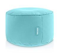 Green Bean© Sgabello a sacco 25x45cm con imbottitura in perle EPS Pouf Cuscino Poggiapiedi per poltrona a sacco Cuscino per pavimento bambini e adulti solleva le gambe siediti Acquamarina