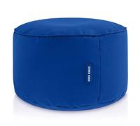 Green Bean© Sgabello a sacco 25x45cm con imbottitura in perle EPS Pouf Cuscino Poggiapiedi per poltrona a sacco Cuscino per pavimento bambini e adulti solleva le gambe siediti Blu
