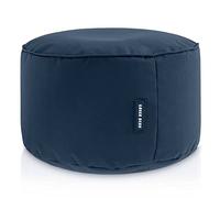 Green Bean© Sgabello a sacco 25x45cm con imbottitura in perle EPS Pouf Cuscino Poggiapiedi per poltrona a sacco Cuscino per pavimento bambini e adulti solleva le gambe siediti Blu scuro