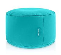 Green Bean© Sgabello a sacco 25x45cm con imbottitura in perle EPS Pouf Cuscino Poggiapiedi per poltrona a sacco Cuscino per pavimento bambini e adulti solleva le gambe siediti Turchese