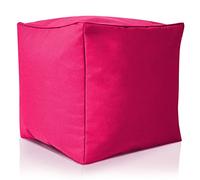 Green Bean© Sgabello a sacco 40x40x40cm con imbottitura in perle EPS Pouf Cuscino Poggiapiedi per poltrona a sacco Cuscino per pavimento bambini e adulti solleva le gambe siediti Rosa