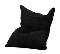 Green Bean© XXL poltrona a sacco velluto a coste 370 litri imbottitura perle EPS - Cuscino per pavimento in tessuto accogliente, morbido, robusto e lavabile Cuscino per sdraiarsi sedersi