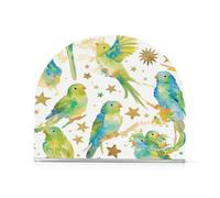 Green Birds Stars - Portatovaglioli in tessuto acrilico per cocktail in fattoria, autoportante, per tovaglioli di carta, decorazioni per la casa per feste, matrimoni, eventi