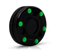Green Biscuit Roller Hockey Puck, colore:schwarz/grün