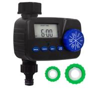 Green Blue Dispositivo di controllo dell'irrigazione digitale con display | Timer elettronico per irrigazione con protezione IP55 | Timer automatico da giardino con display e funzione di avvio manuale