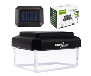 Green Blue Lampada Solare a LED per Pali con sensore crepuscolare, Luce Bianca Calda 3200 K, Montaggio Senza Fili, Il Prodotto Non necessita di Certificato di efficienza energetica (61 x 41 x 45 mm