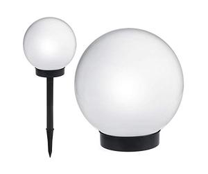 Green Blue Torce da giardino lampada solare sfera (Bianco, 1 pezzo - 15cm)