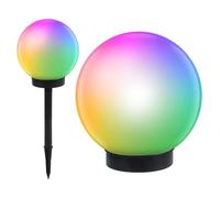 Green Blue Torce da giardino Lampada Solare Sfera Terra Luce al Suolo del Percorso Impermeabile 9 Colori Cambio Continuo Illuminazione Fino 8 Ore (Colore, 1 pezzo - 25cm)