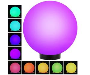 Green Blue Torce da giardino Lampada Solare Sfera Terra Luce al Suolo del Percorso Impermeabile 9 Colori Cambio Continuo Illuminazione Fino 8 Ore (Colore, 1 pezzo - 30cm)
