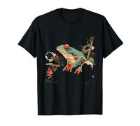 Green Body Tree Frog Rainforest Anfibio Red Eyed Tree Frog Maglietta