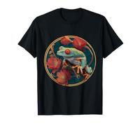 Green Body Tree Frog Rainforest Anfibio Red Eyed Tree Frog Maglietta