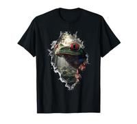 Green Body Tree Frog Rainforest Anfibio Red Eyed Tree Frog Maglietta