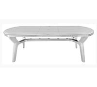 Green Boheme Pagoda, Tavolo ovale con prolunga, bianco, 230/180 x 90 cm