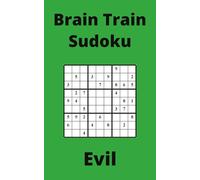 Green Brain Train Sudoku Book, 9x9 Puzzles, 150 Pages, 5x8, Evil