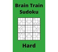 Green Brain Train Sudoku Book, 9x9 Puzzles, 200 Pages, 5x8, Hard