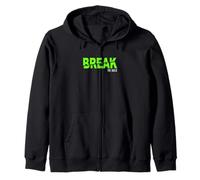 Green Break The Mold Grafica Verde Felpa con Cappuccio