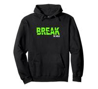 Green Break The Mold Grafica Verde Felpa con Cappuccio