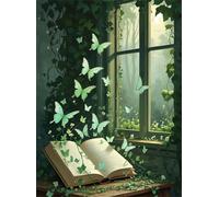 Green Butterfly 200 Piece Jigsaw Puzzles for Adults, Colourful, Challenging & Brainteasing Adult puzzles 200 Pieces Plant, Fun jigsaws for The Whole Family 14x10 inch