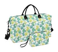 Green Cactus - Borsa da viaggio per aeroporto con tracolla regolabile per trekking multifunzionale